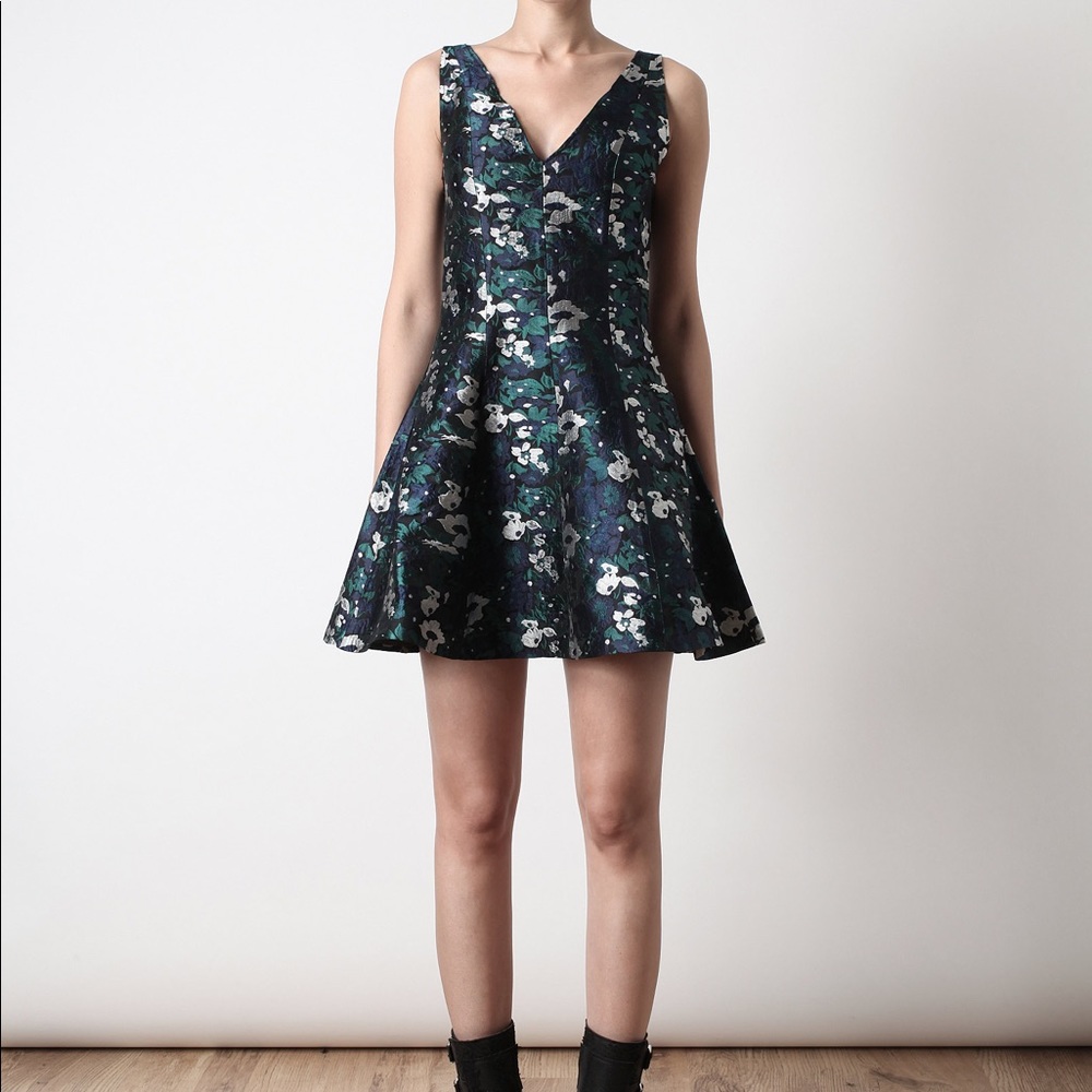 Opening Ceremony floral brocade dress